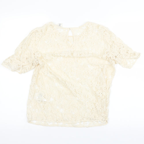 H&M Womens White   Basic T-Shirt Size 12