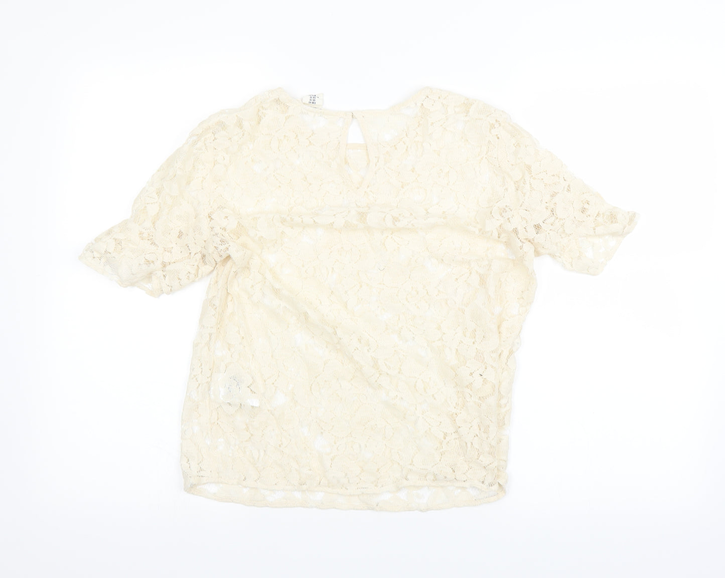 H&M Womens White   Basic T-Shirt Size 12