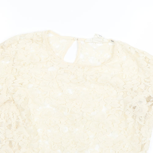 H&M Womens White   Basic T-Shirt Size 12