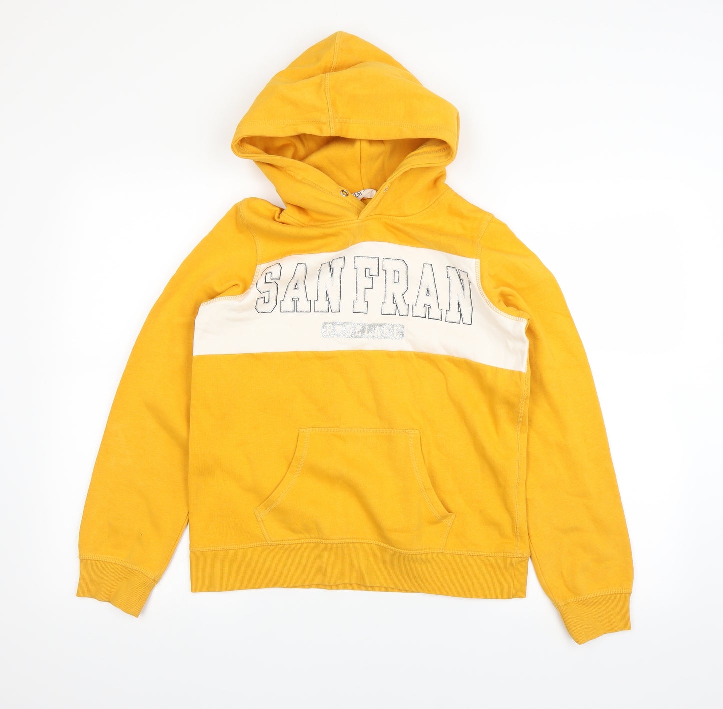 H&M Girls Yellow   Pullover Hoodie Size 12-13 Years