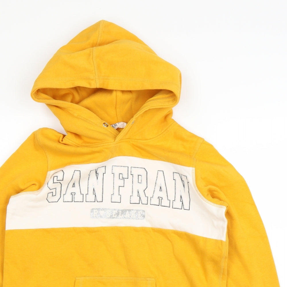 H&M Girls Yellow   Pullover Hoodie Size 12-13 Years
