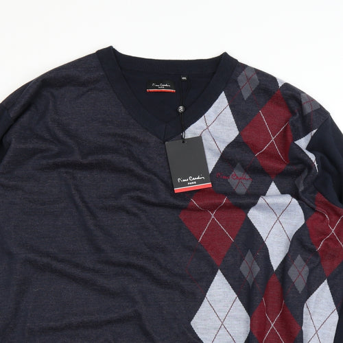 PIERE CANDIN Mens Blue   Pullover Jumper Size 4XL