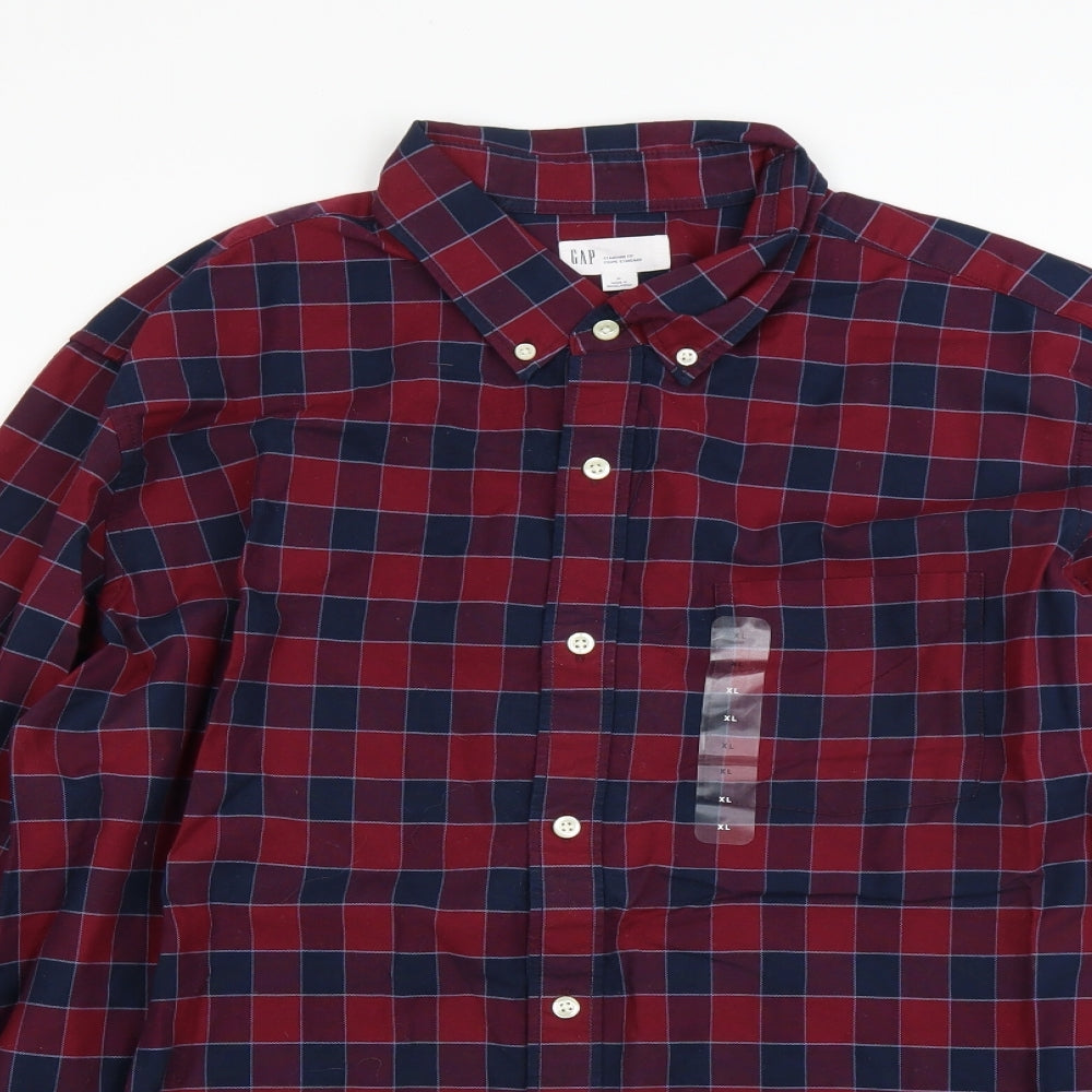 Gap Mens Red    Dress Shirt Size XL