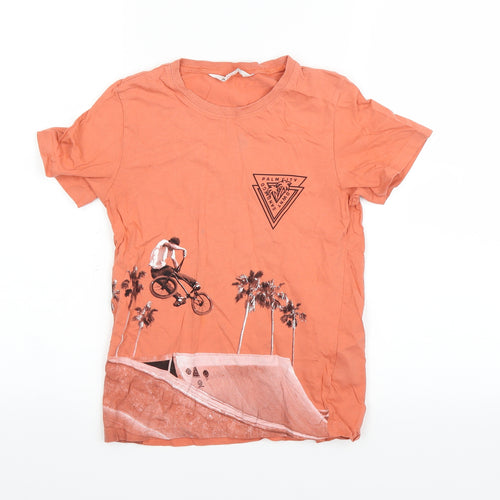 H&M Boys Orange   Basic T-Shirt Size 9-10 Years