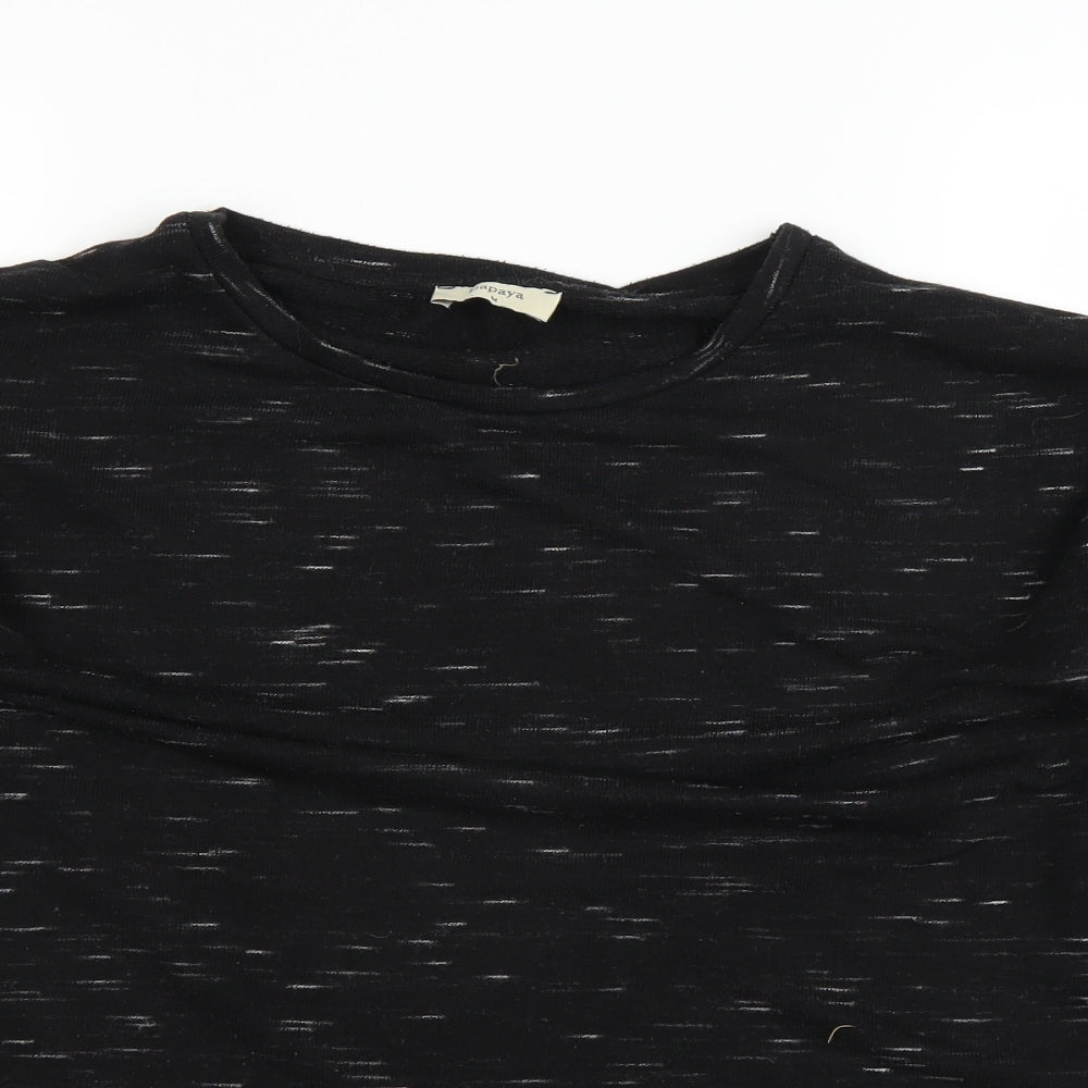 Papaya Womens Black   Pullover Jumper Size M