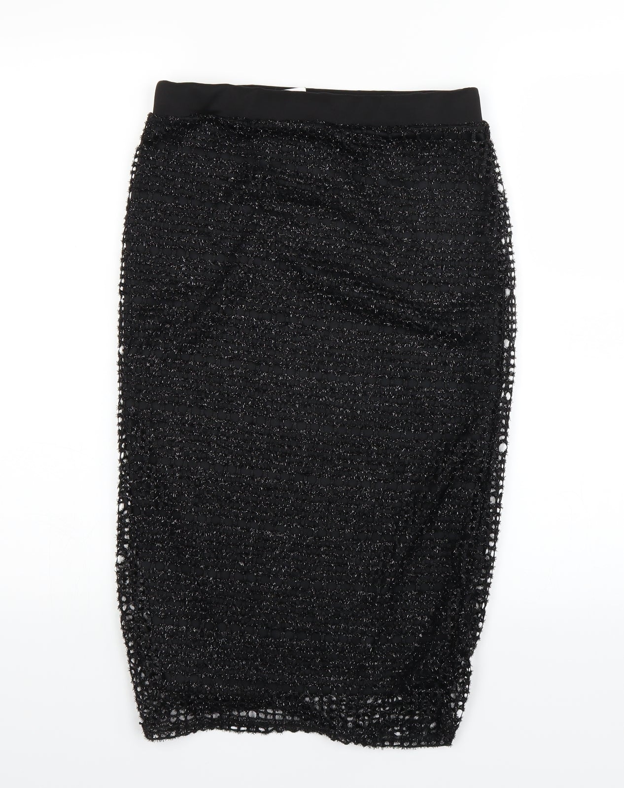 ayanapa Womens Black   A-Line Skirt Size 8
