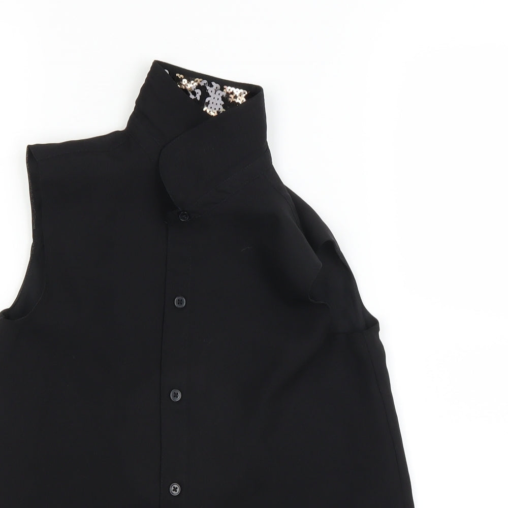 George Boys Black   Basic Button-Up Size 9-10 Years