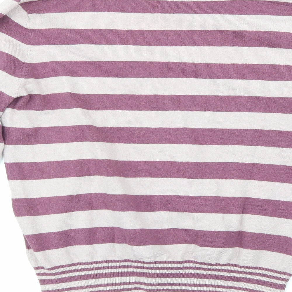 SOUL CAL Womens Pink Striped  Pullover Jumper Size M