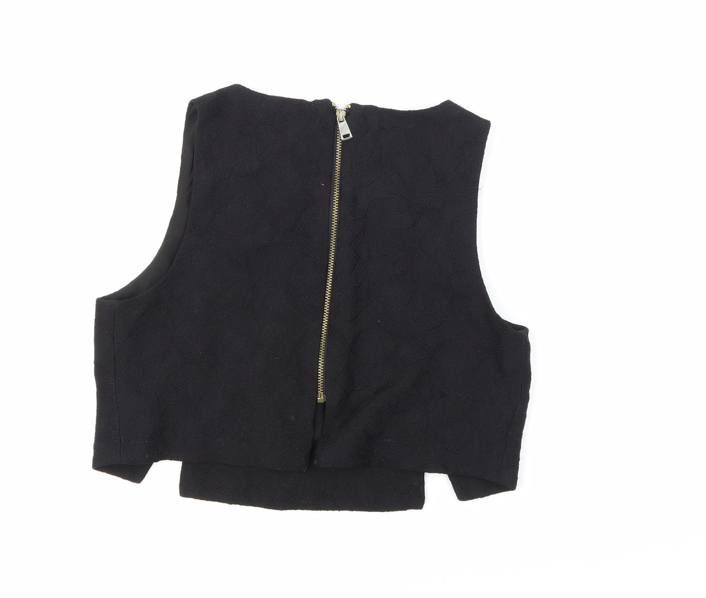 River Island Womens Black Floral  Basic Blouse Size 6