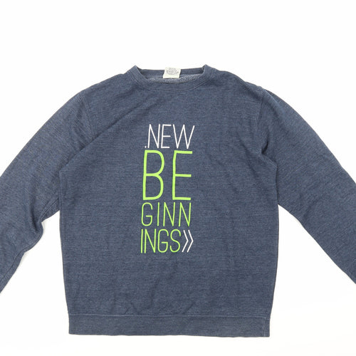All We Do is Mens Blue   Pullover Jumper Size M