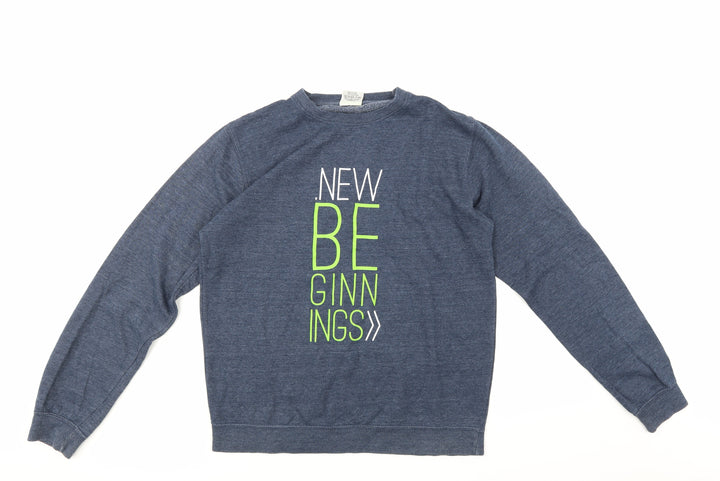 All We Do is Mens Blue Pullover Jumper Size M