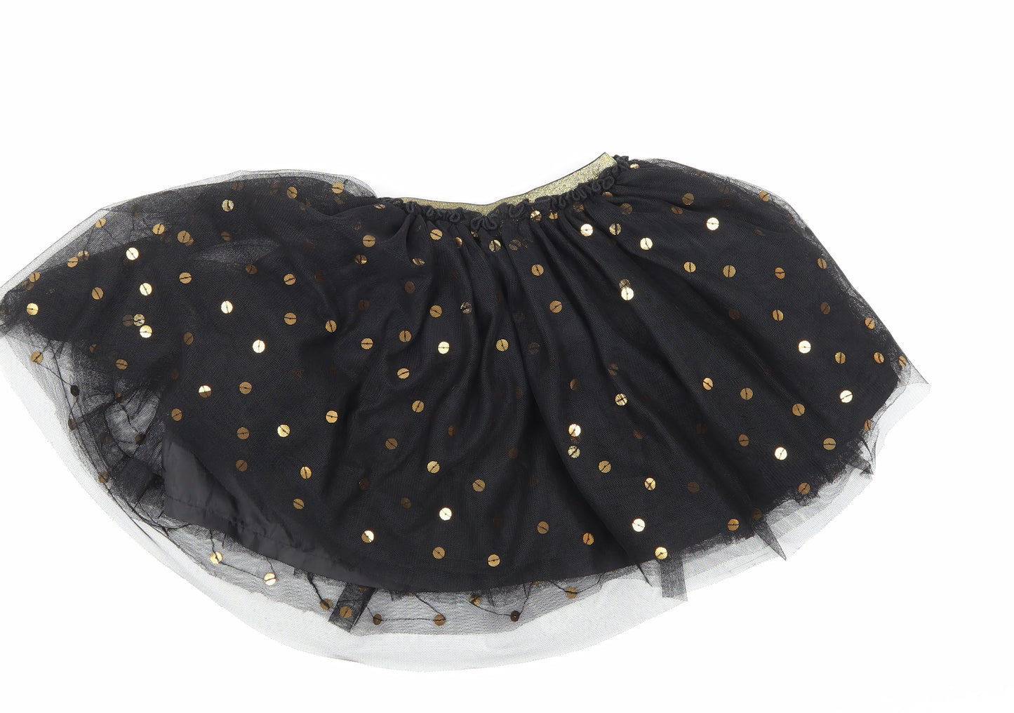 TU Girls Black Polka Dot  Wrap Skirt Size 7 Years