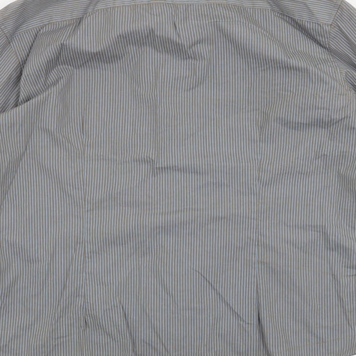 Burton Mens Grey Striped   Button-Up Size M