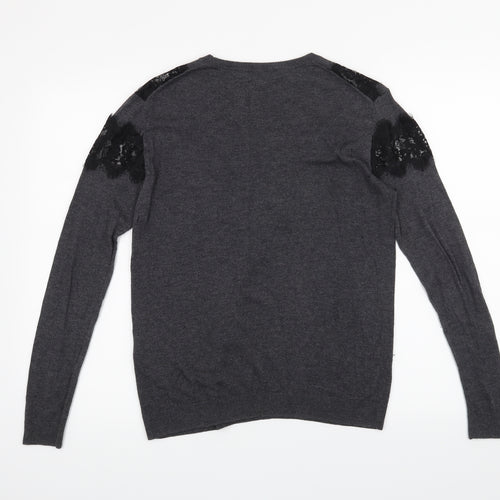 Warehouse Womens Grey   Pullover Jumper Size 6