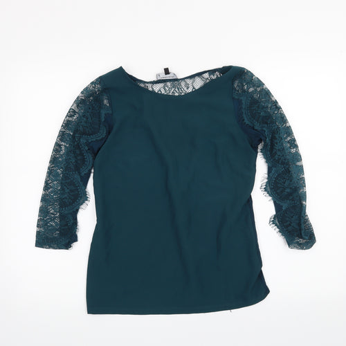 Warehouse Womens Green   Basic Blouse Size 8