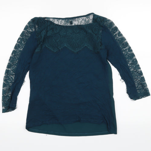 Warehouse Womens Green   Basic Blouse Size 8