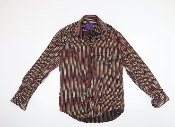 curtis mayfair Mens Red Striped   Button-Up Size M