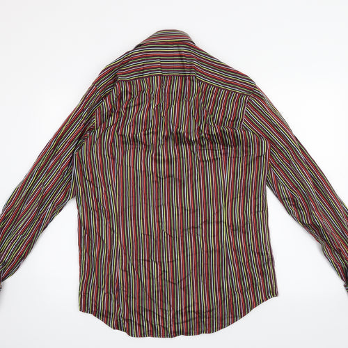 curtis mayfair Mens Red Striped   Button-Up Size M