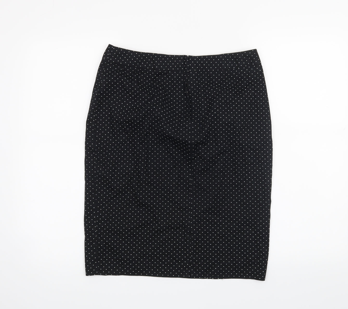 Atmosphere Womens Black Polka Dot  Straight & Pencil Skirt Size 10