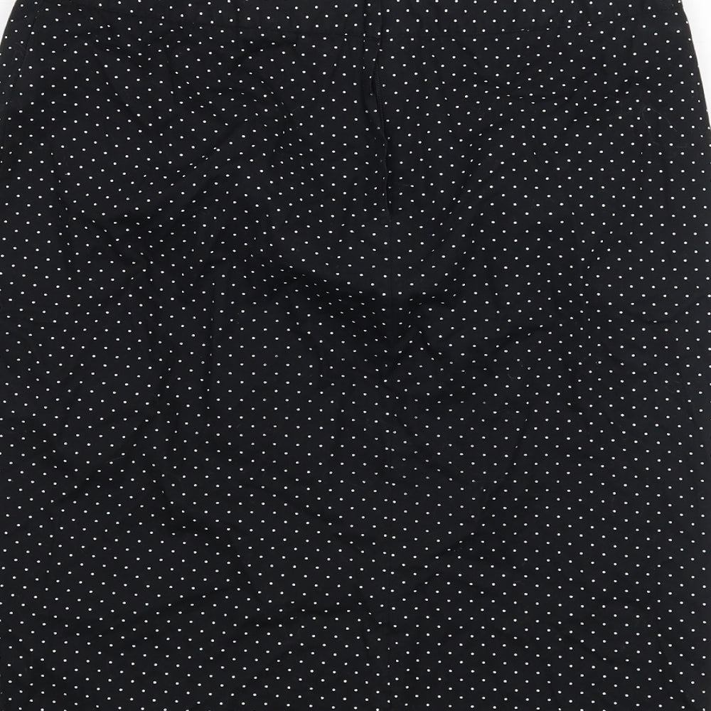Atmosphere Womens Black Polka Dot  Straight & Pencil Skirt Size 10