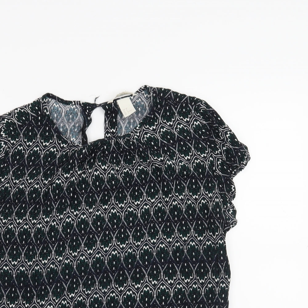 H&M Womens Black   Basic T-Shirt Size 10