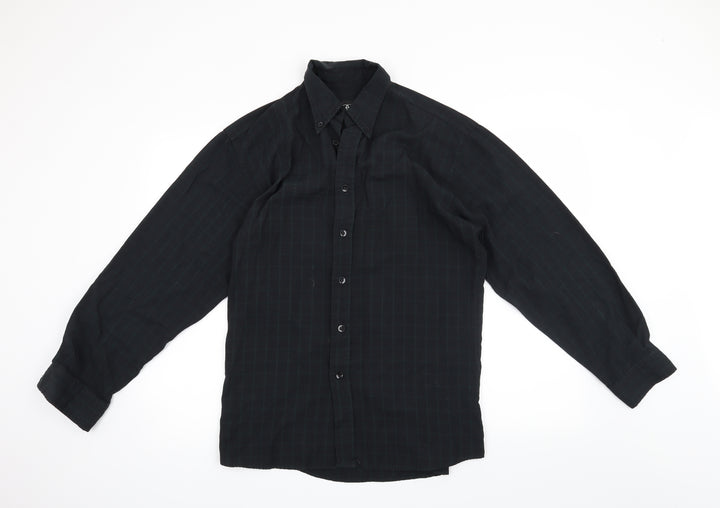 Ciro Citterio Mens Black    Button-Up Size S