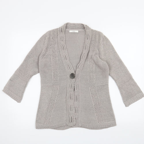 Marks and Spencer Womens Grey   Cardigan Jumper Size 10