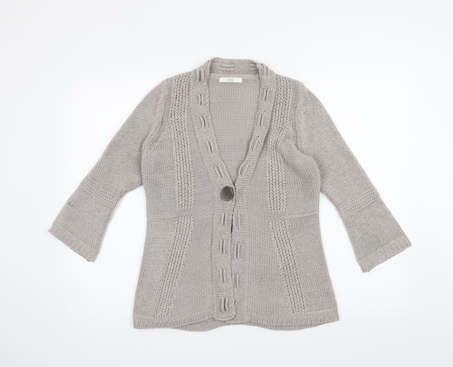 Marks and Spencer Womens Grey   Cardigan Jumper Size 10