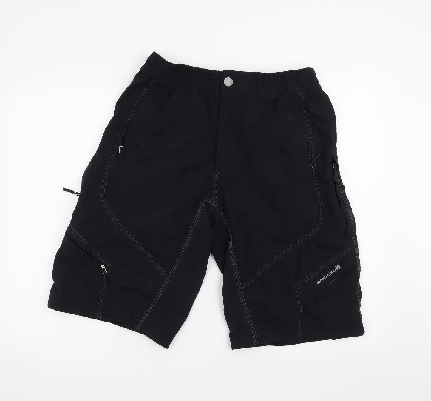 Endurance Mens Black   Cargo Shorts Size L
