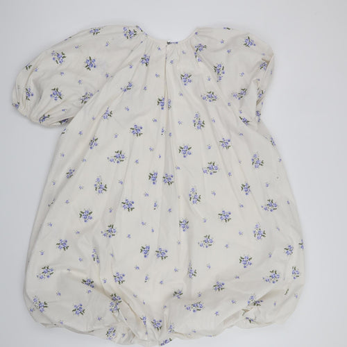 Primark Womens White Floral  A-Line  Size 14