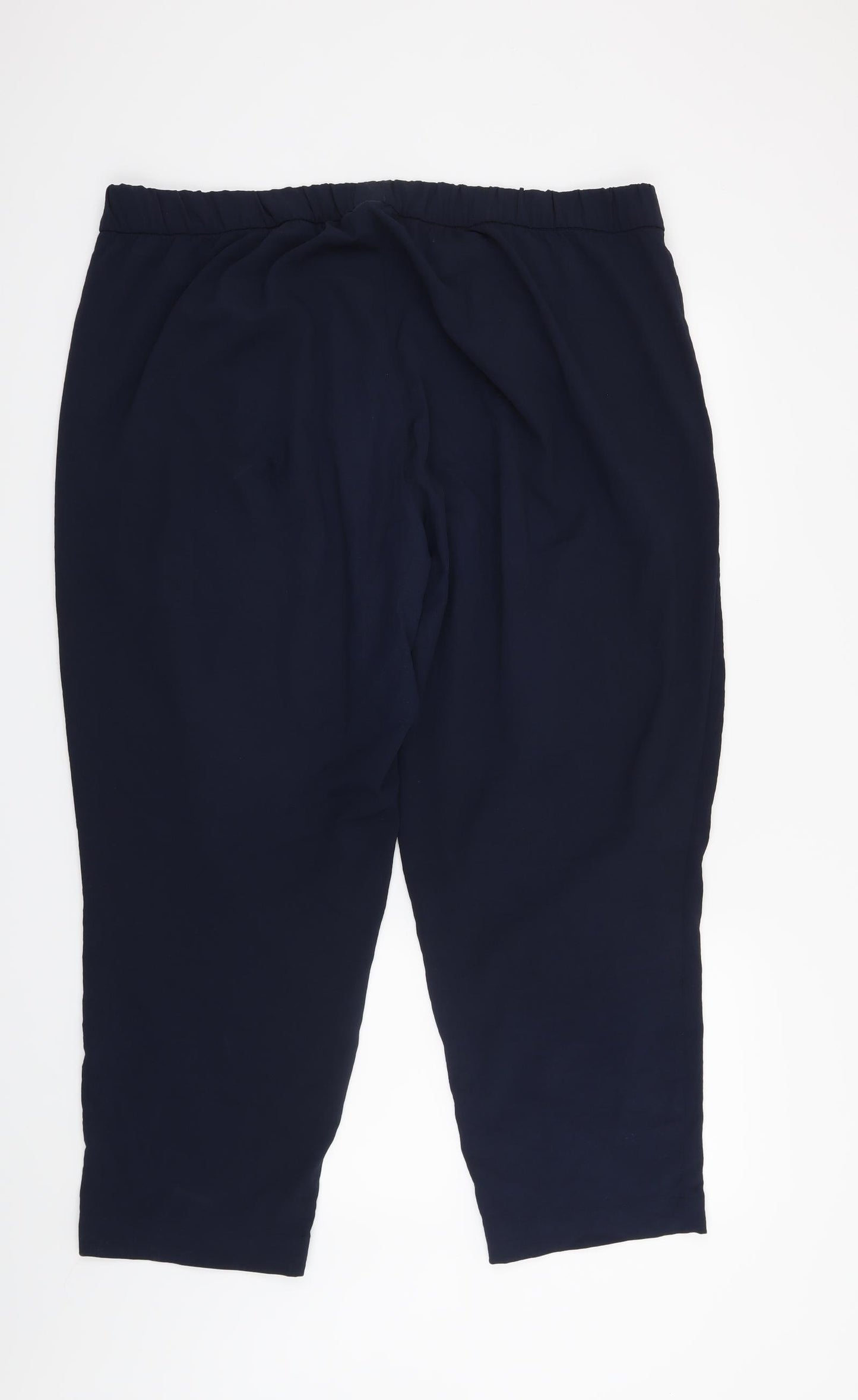 H&M Womens Blue   Cropped Trousers Size 22 L25 in