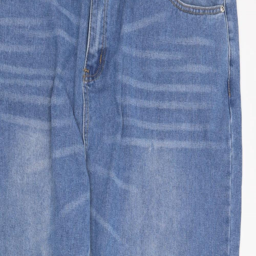 Boohoo Womens Blue   Straight Jeans Size 22 L28 in