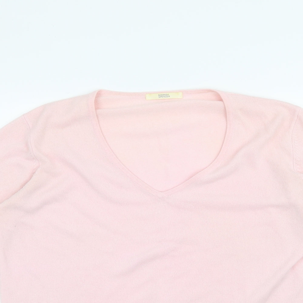 Marks and Spencer Womens Pink   Pullover Jumper Size 12