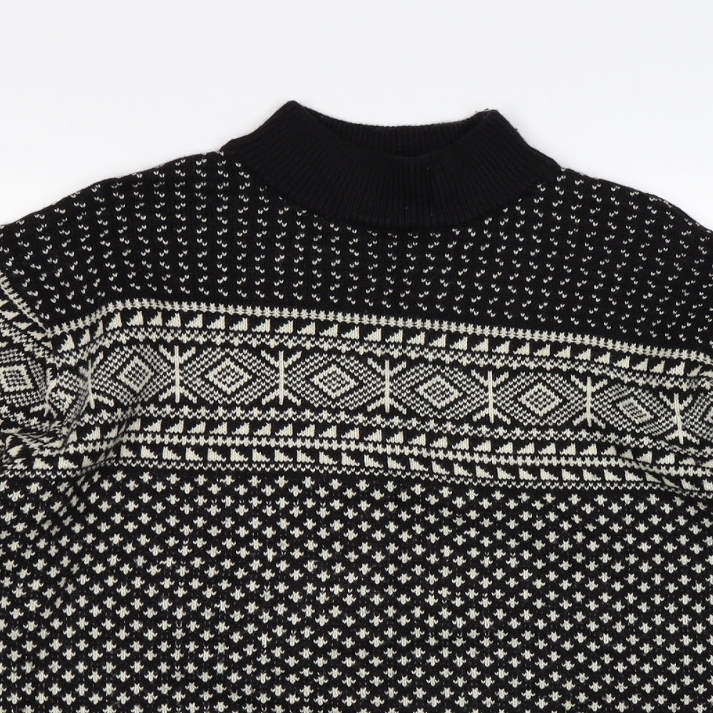 NEXT Mens Black Argyle/Diamond Knit Pullover Jumper Size XL