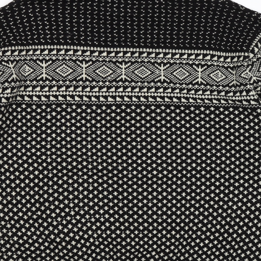 NEXT Mens Black Argyle/Diamond Knit Pullover Jumper Size XL