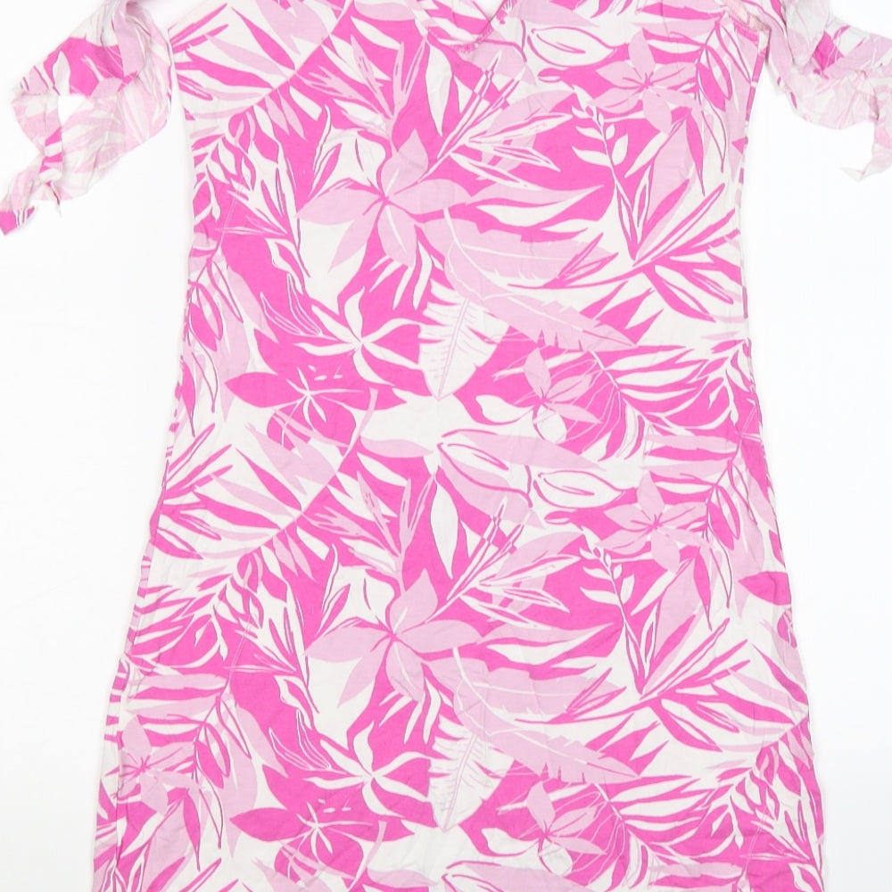 Quiz Womens Pink Floral  Bodycon  Size 12