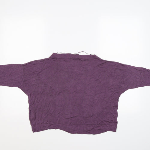 H&M Womens Purple  Knit Pullover Jumper Size S  - cropped