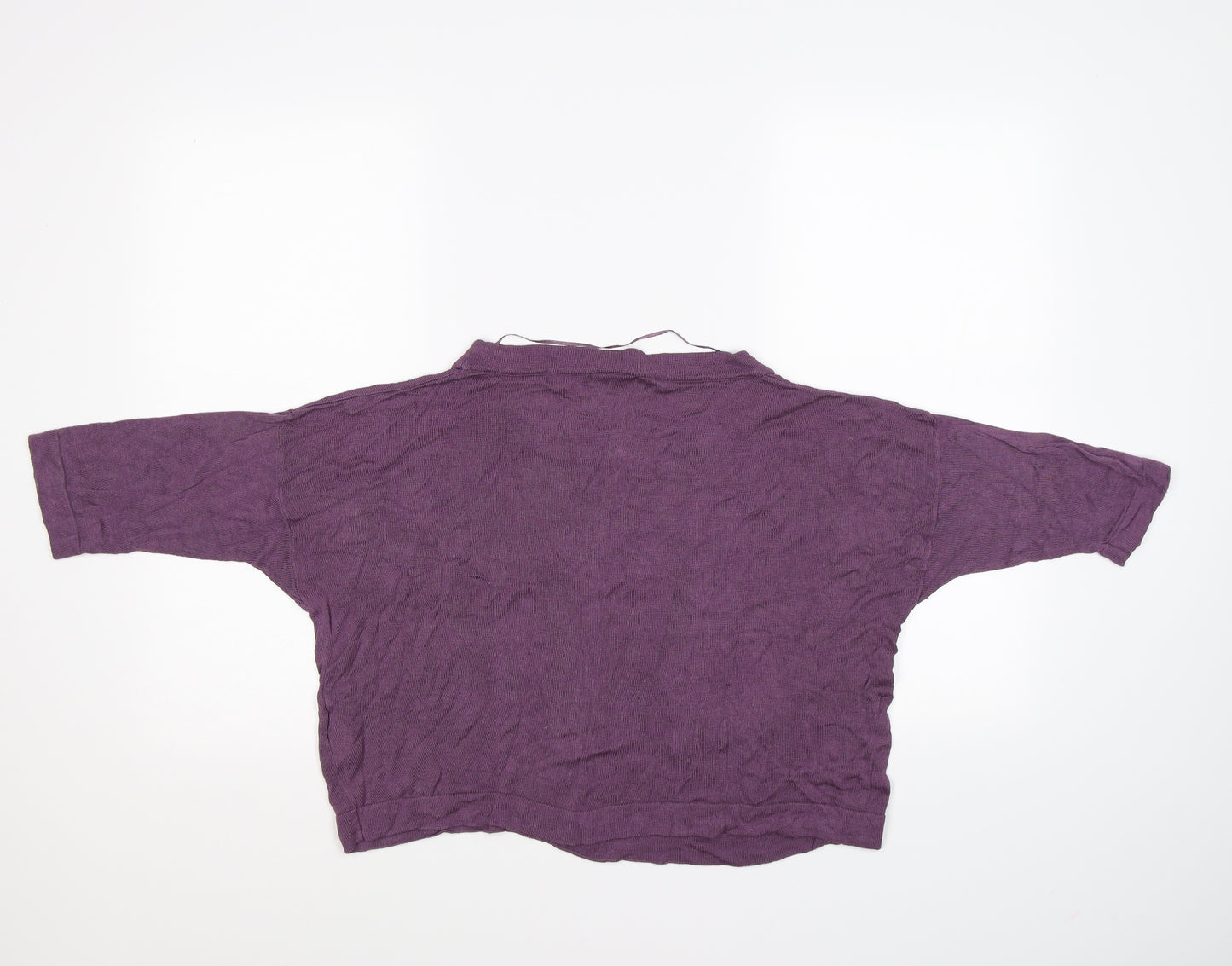 H&M Womens Purple  Knit Pullover Jumper Size S  - cropped