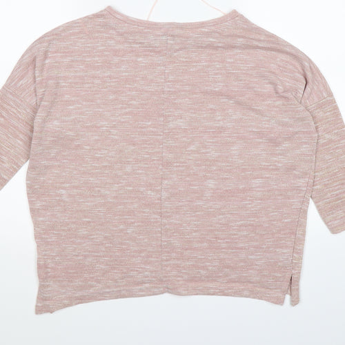 love to lounge Womens Pink Solid Knit Top Pyjama Top Size XS  - ROSE GOLD