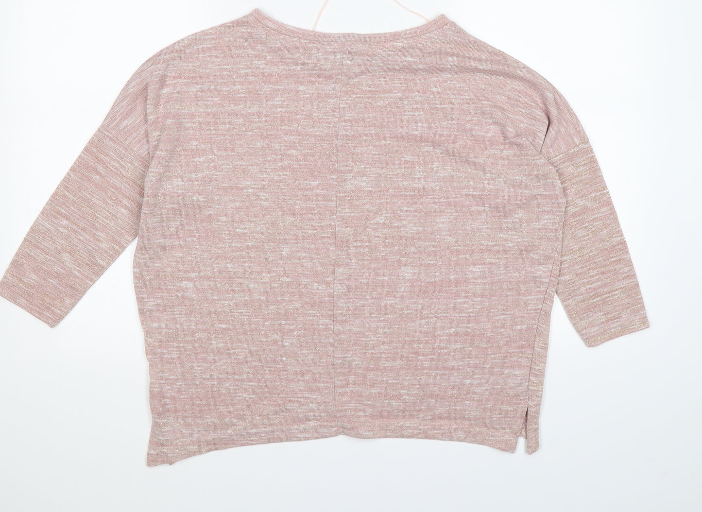 love to lounge Womens Pink Solid Knit Top Pyjama Top Size XS  - ROSE GOLD