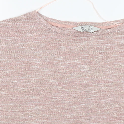 love to lounge Womens Pink Solid Knit Top Pyjama Top Size XS  - ROSE GOLD