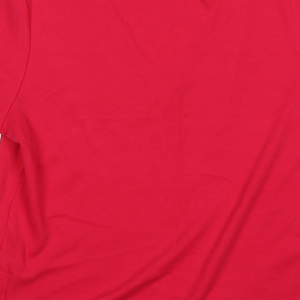 Casual Club Womens Pink Floral  Basic T-Shirt Size 14