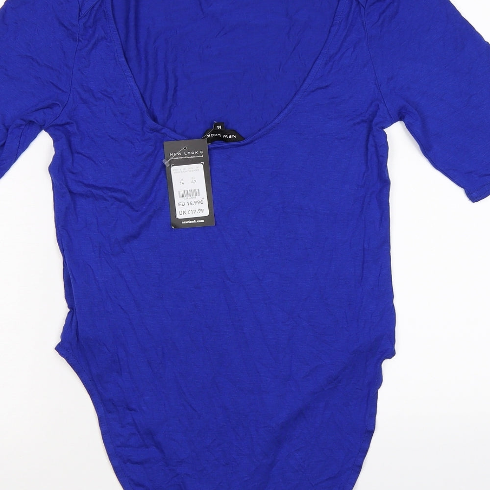New Look Womens Blue   Bodysuit One-Piece Size 14
