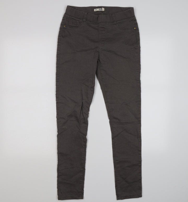 Dorothy Perkins Womens Grey  Denim Jegging Leggings Size 8 L27 in