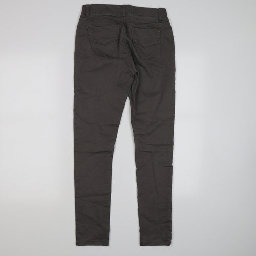 Dorothy Perkins Womens Grey  Denim Jegging Leggings Size 8 L27 in