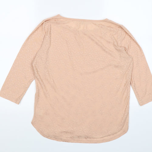 River Island Womens Pink Floral Knit Pullover Jumper Size 12