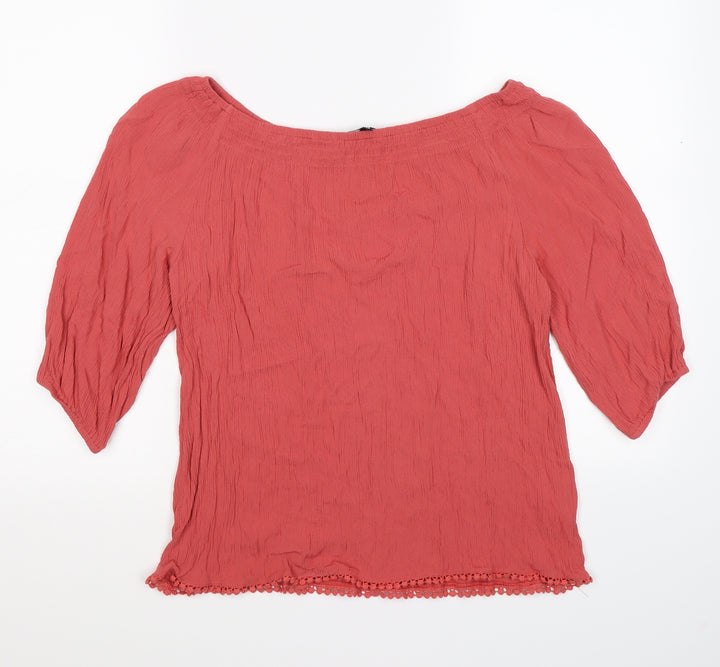 New Look Womens Pink Tunic T-Shirt Size 12