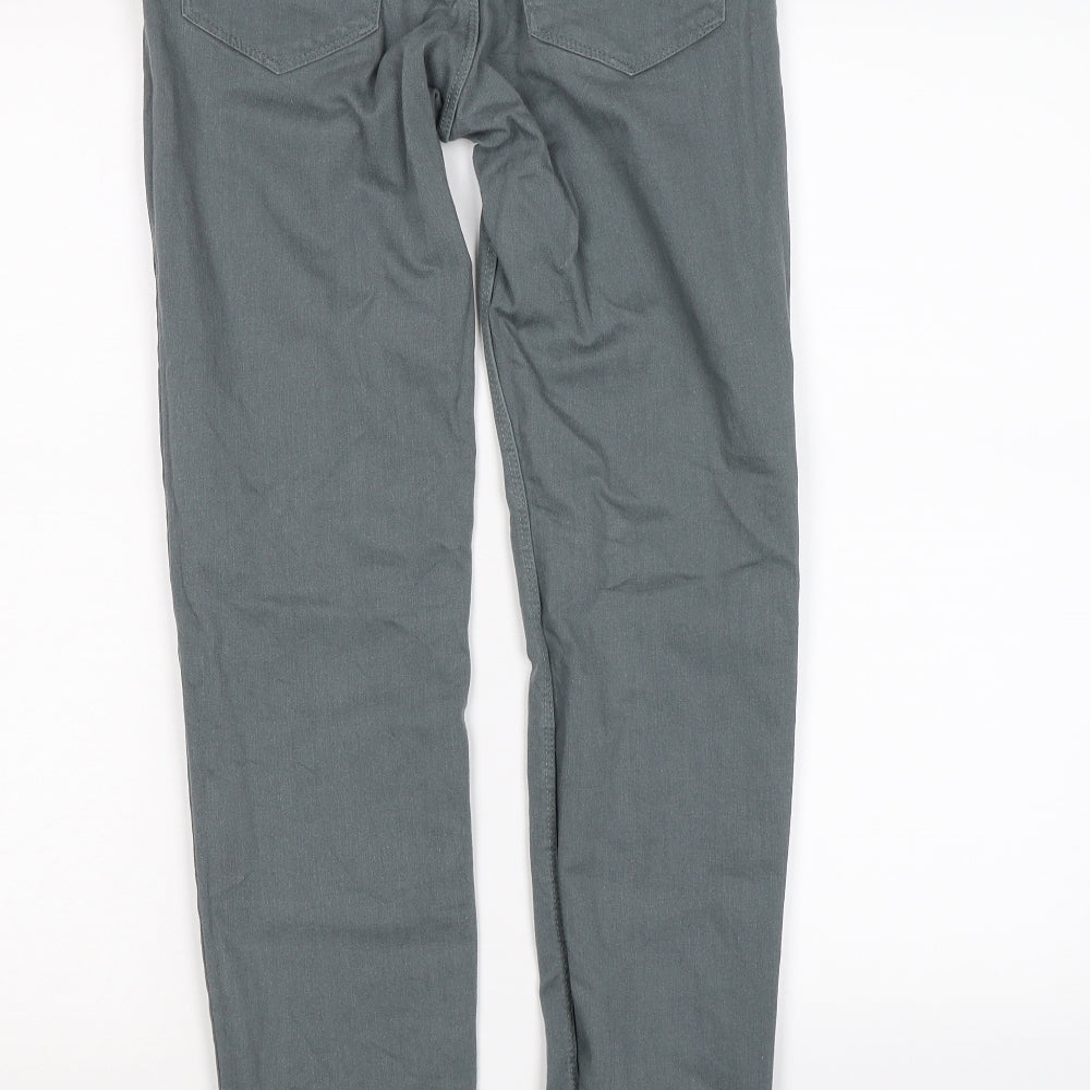 H&M Womens Grey  Denim Skinny Jeans Size 8 L28 in