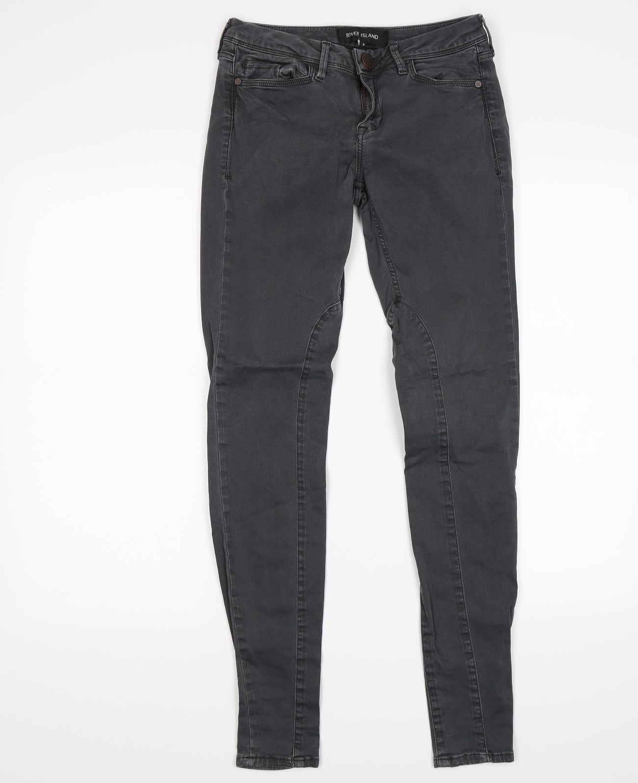 River Island Womens Grey  Denim Skinny Jeans Size 6 L29 in