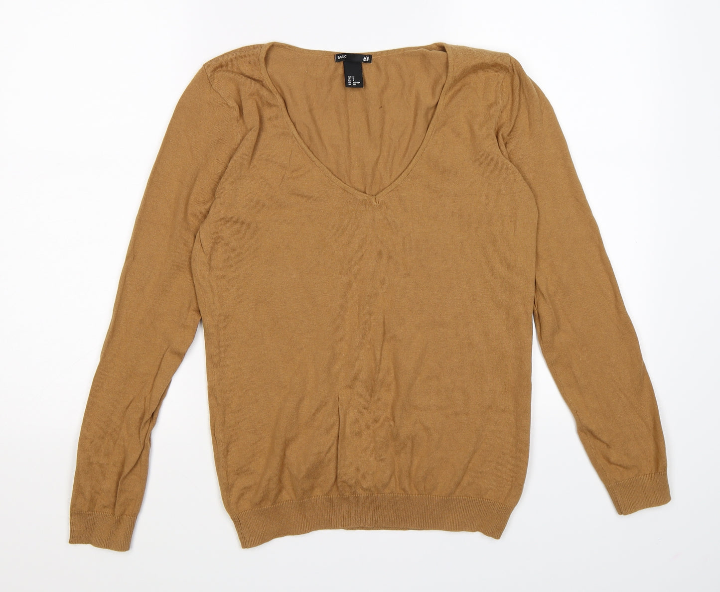H&M Womens Brown  Knit Pullover Jumper Size S